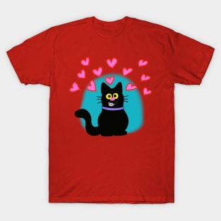 Smiling kitty loves you T-Shirt